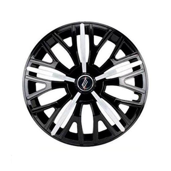 Imagem de Calota Esportiva Triton Aro 14 Black Silver Encaixe Universal Unidade - Elitte