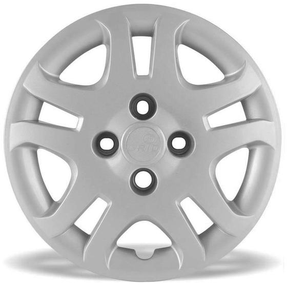 Calota Grid Aro 14 Prata Ford Fiesta Sedan 2011 a 2013 Unidade Menor preço em Calota Grid Aro 14 Prata Ford Fiesta Sedan 2011 a 2013 Unidade