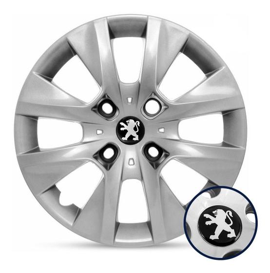 Calota Peugeot Aro 14 206/207/208/307 Modelo Orig. + Emblema - GFM ...