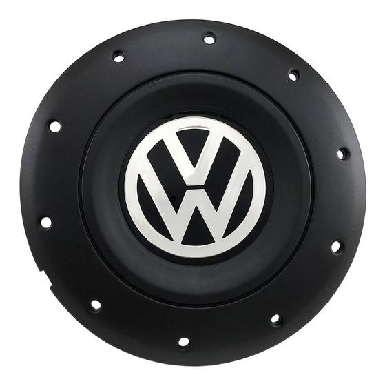 Imagem de Calota Roda Ferro Vw Gol Quadrado Bola G3 4X100 Preto Fosco