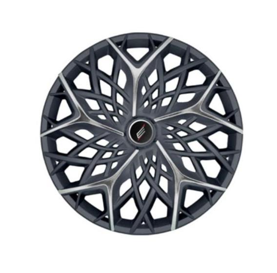 Calota Sportiva Modelo Moove Aro 13 polegadas Graphite/Chrome Parafuso - Elitte Imagem de Calota Sportiva Modelo Moove Aro 13 polegadas Graphite/Chrome Parafuso