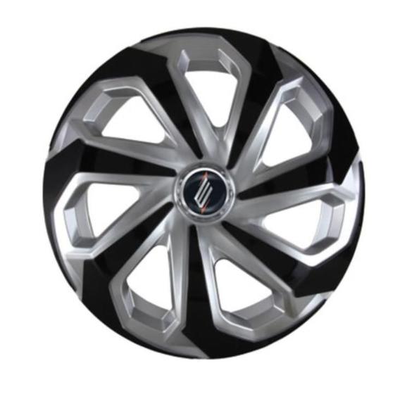 Imagem de Calota Sportiva Modelo Spider Aro 14 polegadas Silver/Black Parafuso