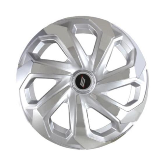 Imagem de Calota Sportiva Modelo Spider Aro 15 polegadas Silver/Chrome Parafuso