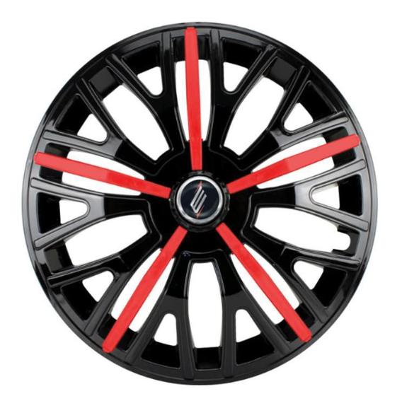 Imagem de Calota Sportiva Modelo Triton Sport Aro 13 polegadas Black/Red Parafuso