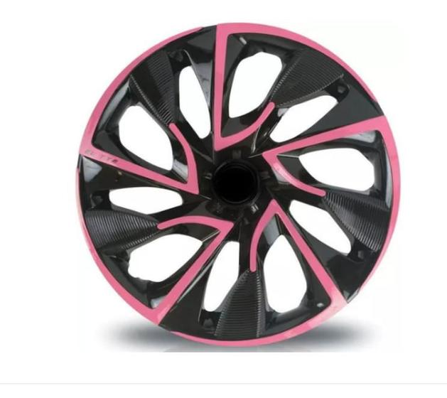 Imagem de Calota Universal DS4 Aro 14 Preta/Pink Elitte