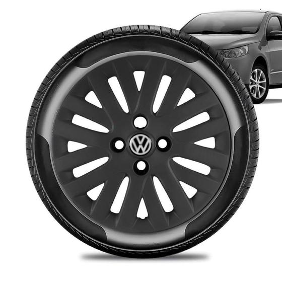 Imagem de Calota VW Volkswagen Aro 14 Gol Grafite Fosca