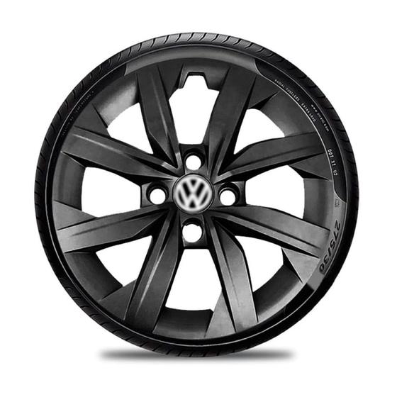 Imagem de Calota Vw Volkswagen Aro 14 Preta Brilhante Escolha o Carro