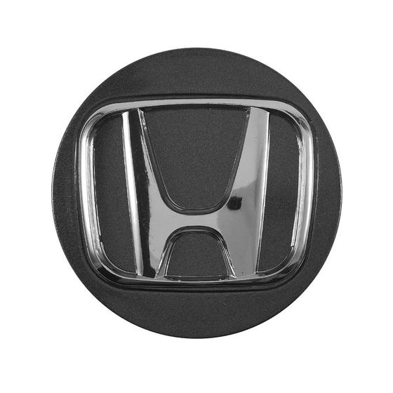Calotinha 69mm Centro de Roda Honda New Civic Grafite Emblema Cromado Menor preço em Calotinha 69mm Centro de Roda Honda New Civic Grafite Emblema Cromado