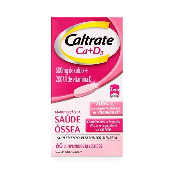 Imagem de Caltrate ca 600mg + d3 200ui com 60 comprimidos