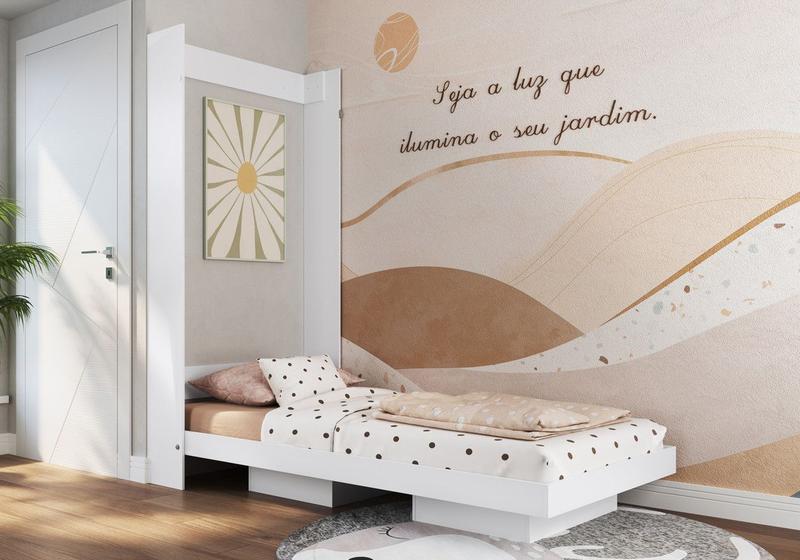 Imagem de Cama Articulável Vertical Solteiro 90cm Vancouver Branco Art in Móveis