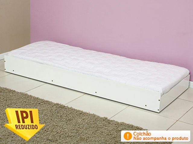 Imagem de Cama Auxiliar 78x190 cm com 4 Rodízios