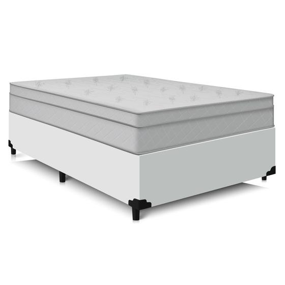 Imagem de Cama Base Box Casal C/ Colchão Confort Tec138x188x39 Premium