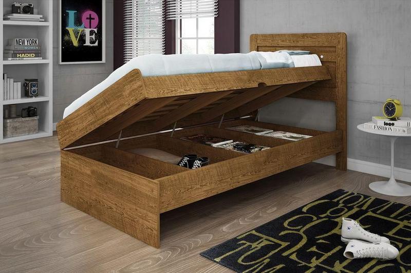 Cama Bau Solteiro Framar Larissa Malbec Menor preço em Cama Bau Solteiro Framar Larissa Malbec