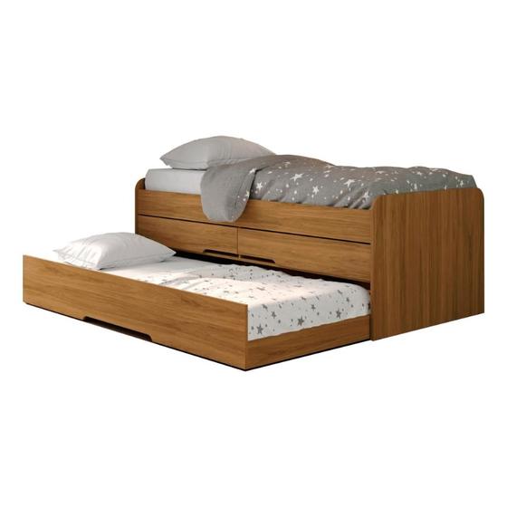 Imagem de Cama Bibox Solteiro Juliette 2 Gavetas Camaru Robel Moveis