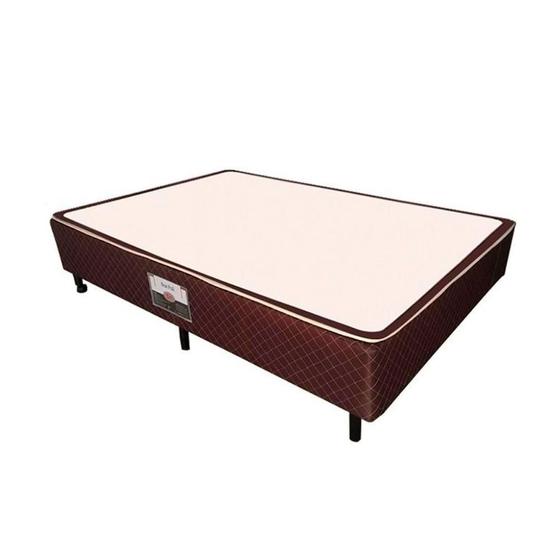 Imagem de Cama Box Base Casal Poli Tecido Brown (138x188x27) - Castor