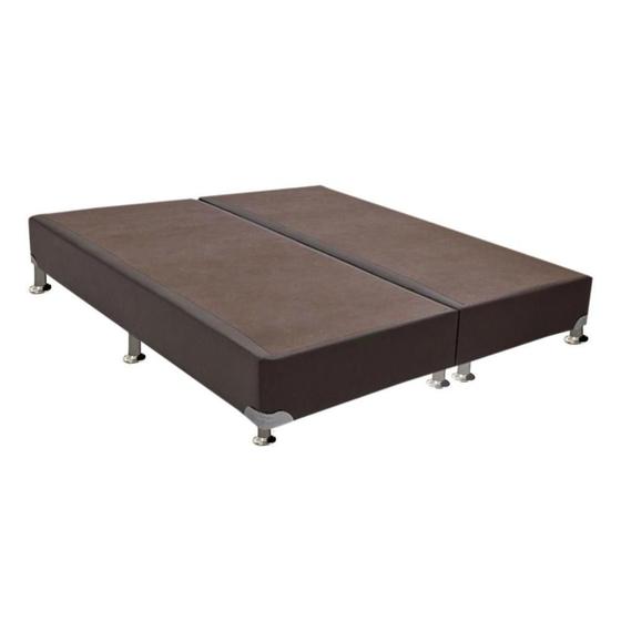 Imagem de Cama Box Base King Americana Courano Brown (186x198x23) - Ortobom