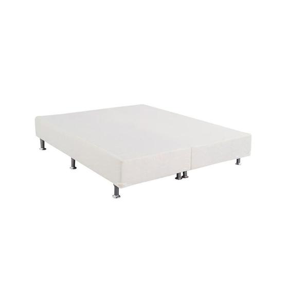 Imagem de Cama Box Base King Light Tecido White (186x198x24) - Ortobom