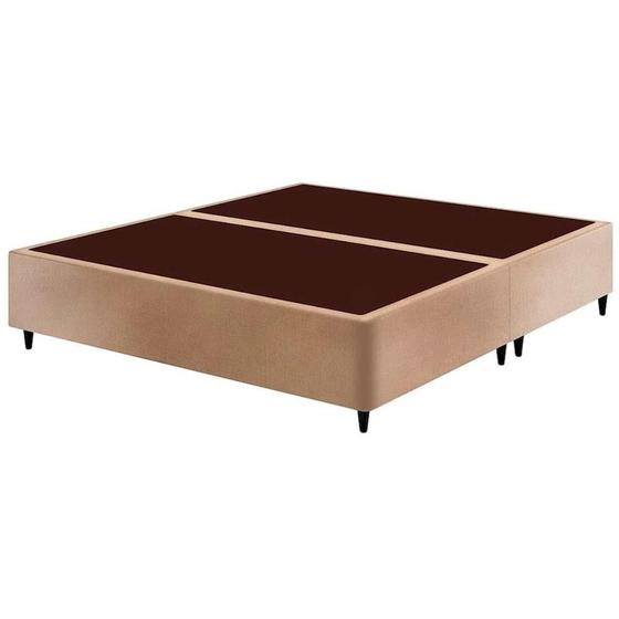 Imagem de Cama Box Base King Sommier Linho Bege (193x203x30) - Ortobom