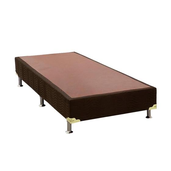 Imagem de Cama Box Base Solteiro Americana Suede Brown (88x188x23) - Ortobom