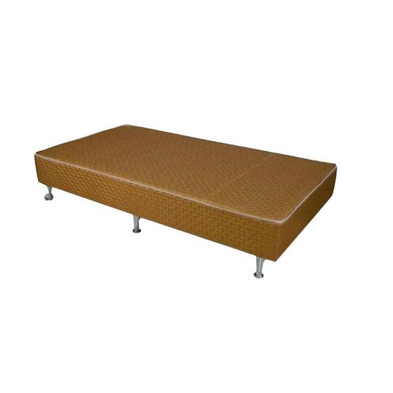 Imagem de Cama Box Base Solteiro Hotelaria Orthotel Tecido Brown (88x188x24) - Ortobom