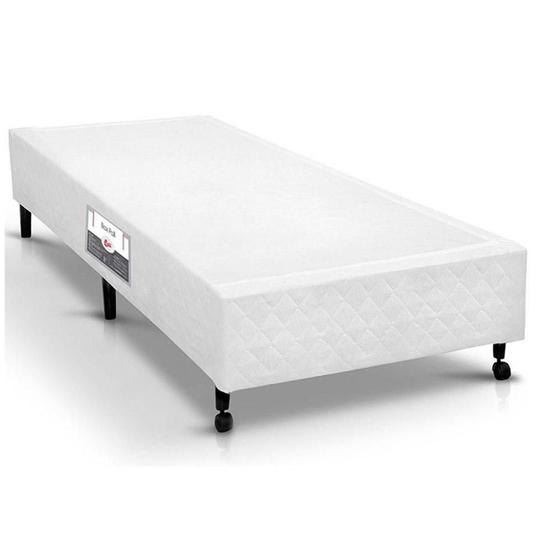 Imagem de Cama Box Base Solteiro Poli Tecido White (96x203x23) - Castor