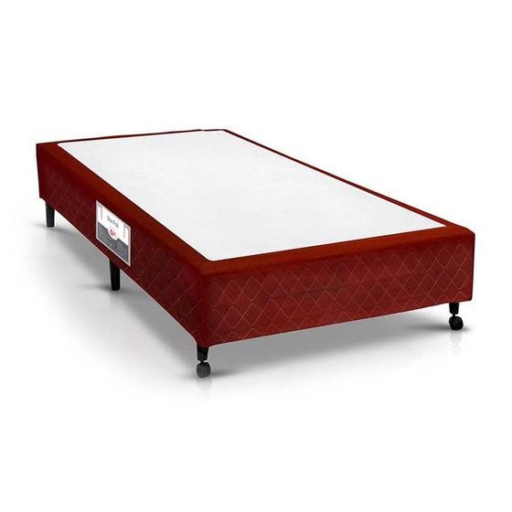 Imagem de Cama Box Base Solteiro Poli Tecido Wine (88x188x23) - Castor