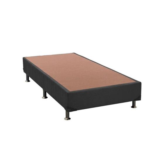 Imagem de Cama Box Base Universal Solteiro Suede Gray (88x188x30) - Ortobom