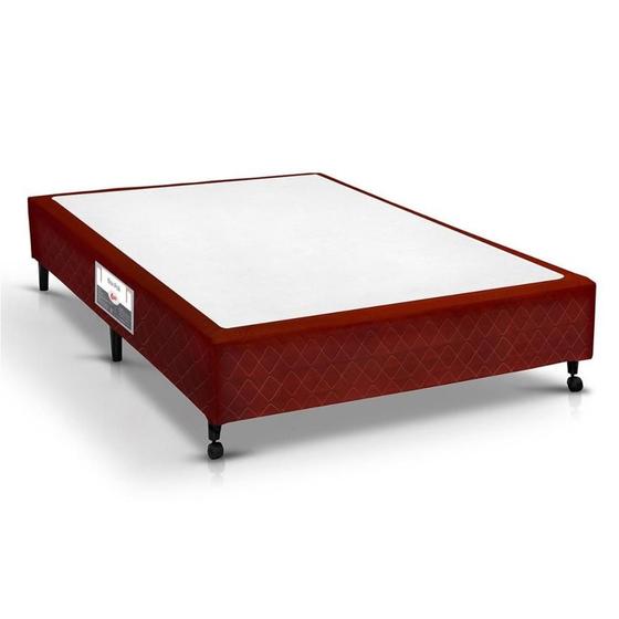 Imagem de Cama Box Base Universal Viúva Poli Tecido Wine (128x188x23) - Castor