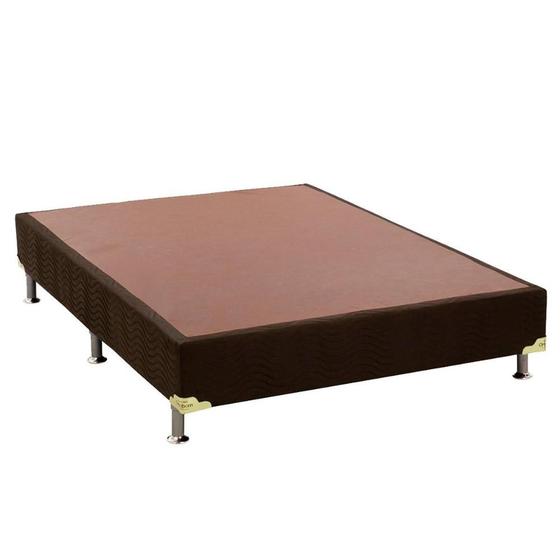 Imagem de Cama Box Base Viúva Americana Suede Brown (128x188x23) - Ortobom