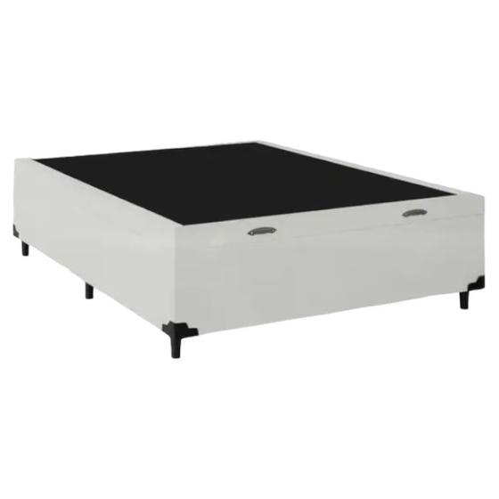 Imagem de Cama Box Baú Base Casal Couro 44x138x188 cm Reforçada