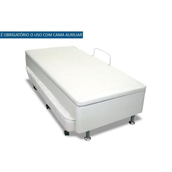 Imagem de Cama Box Baú c/Auxiliar Solteiro Universal Courano White   (88x188) - Ortobom