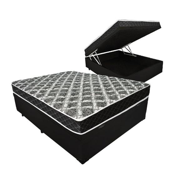 Imagem de Cama Box Baú Casal Colchão de Espuma D33 Relaflex 138cm