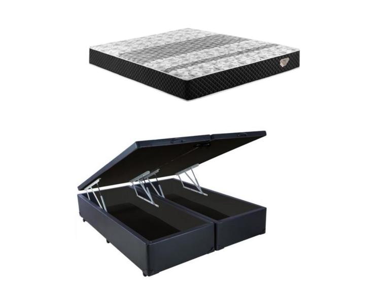 Cama Box Baú Casal King Size Reforçada Jadmax + Colchão Molas Soft King 193x203x66 ( Várias opções de cores cama Baú) Menor preço em Cama Box Baú Casal King Size Reforçada Jadmax + Colchão Molas Soft King 193x203x66 ( Várias opções de cores cama Baú)