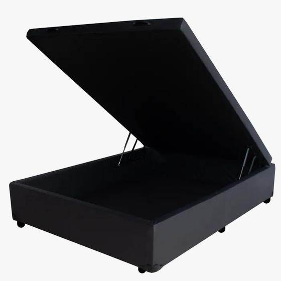 Imagem de Cama Box Baú Casal Preto Black   138x188x41