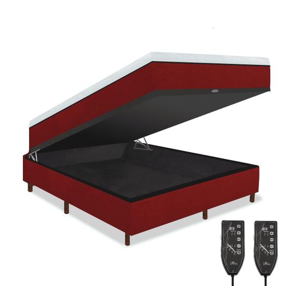 Imagem de Cama Box Baú + Colchão Magnético Casal Massageador 2 Contr. Bio - Premium 