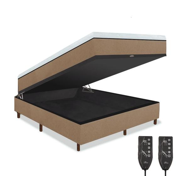 Imagem de Cama Box Baú + Colchão Magnético Casal Massageador 2 Contr. Bio - Premium 