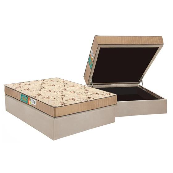 Imagem de Cama Box Baú + Colchão Polar Espuma D45 Pérol 138x188