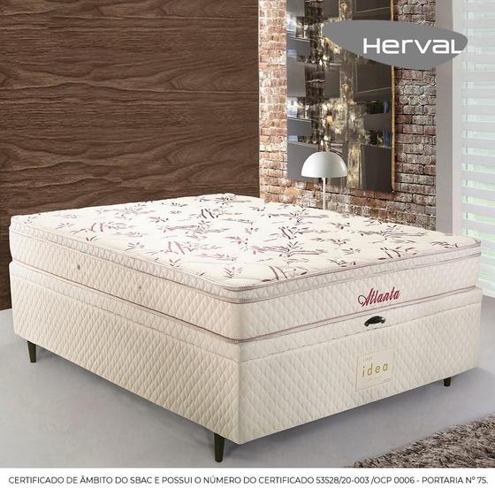 Cama Box Baú com Colchão Casal Herval Atlanta, Molas Bonnel, 66 x 138 x 188 cm Menor preço em Cama Box Baú com Colchão Casal Herval Atlanta, Molas Bonnel, 66 x 138 x 188 cm