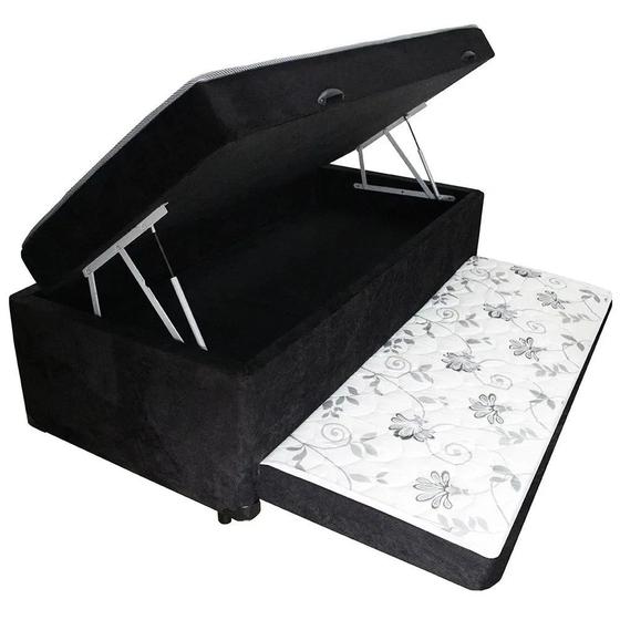 Cama Box Baú Conjugada D33 Solteiro Com Cama Auxiliar 3 Em 1 Bicama Menor preço em Cama Box Baú Conjugada D33 Solteiro Com Cama Auxiliar 3 Em 1 Bicama