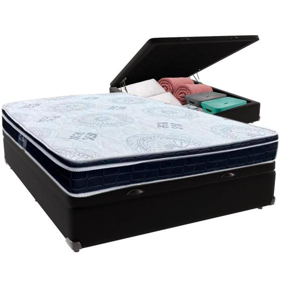 Imagem de Cama Box Baú e Colchão Orthosono D33 Com Pillow Top Viúvo Anjos