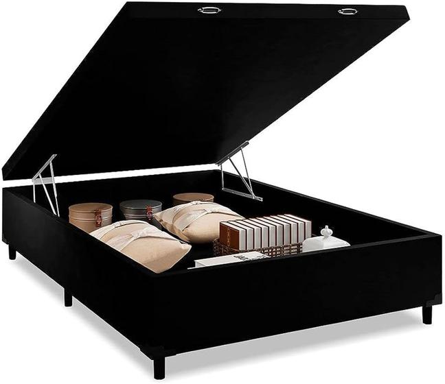 Imagem de Cama box baú em suede casal