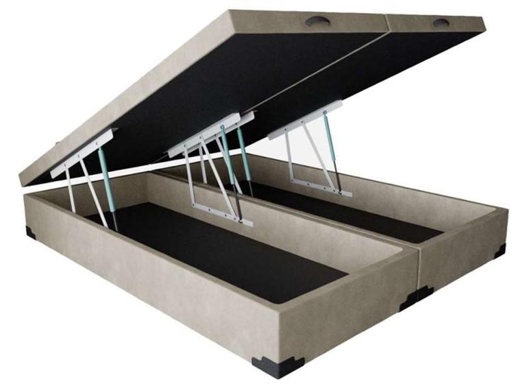 Imagem de Cama box baú em suede queen
