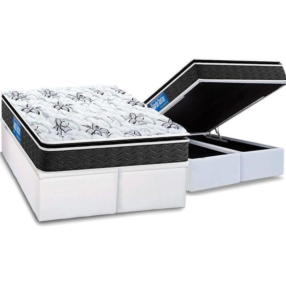 Cama Box Baú King Colchão Ortopédico Probel D40 Guarda Costas Premium
