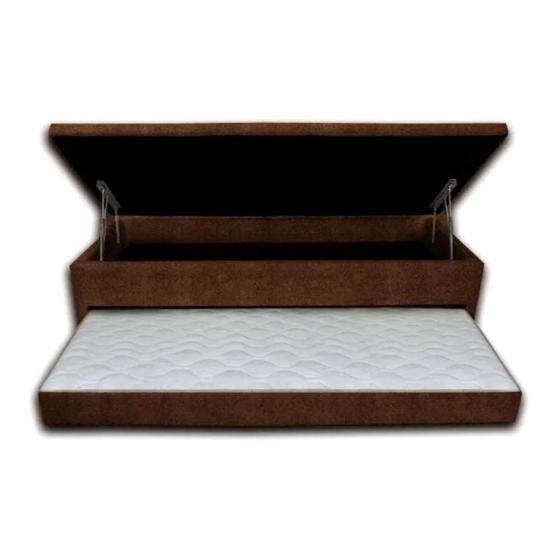 Imagem de Cama Box Baú Solteirão com Auxiliar Ortopédica 110x188x46cm