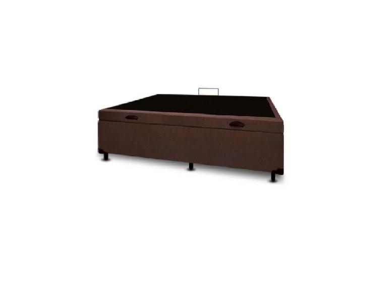 Imagem de Cama Box Baú Solteirao King Linhão Marrom com 203x96x44cm