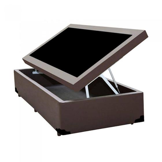 Cama Box Baú Solteirão NK Camas Sintético Marrom 41x96x203 Menor preço em Cama Box Baú Solteirão NK Camas Sintético Marrom 41x96x203