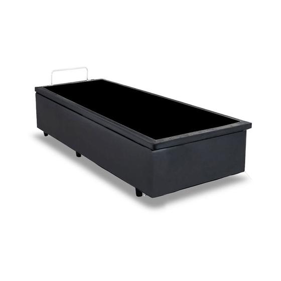 Cama Box Baú Solteiro Belos Sonhos Sintético Cinza 41x78x188 Menor preço em Cama Box Baú Solteiro Belos Sonhos Sintético Cinza 41x78x188