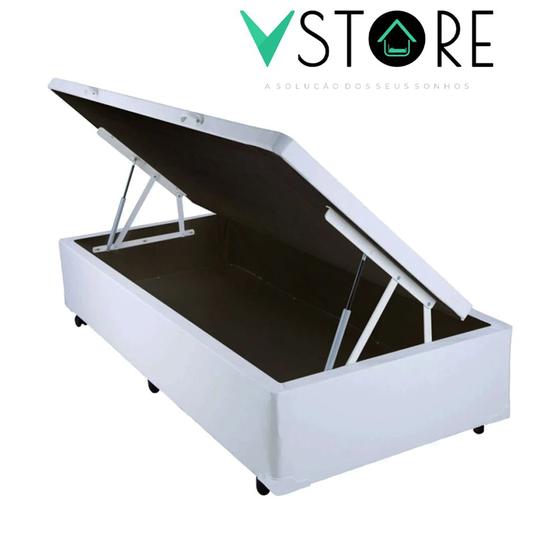 Imagem de Cama Box Baú Solteiro Bravus 78x188x38cm Várias Cores - Vstore