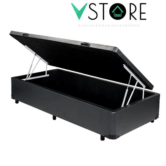 Imagem de Cama Box Baú Solteiro Bravus 78x188x38cm Várias Cores - Vstore