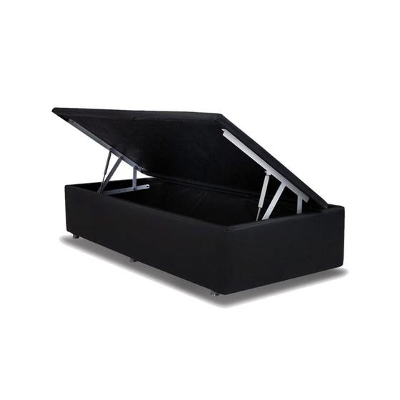 Imagem de Cama Box Baú Solteiro Universal Courano Black (88x188x35) - Ortobom